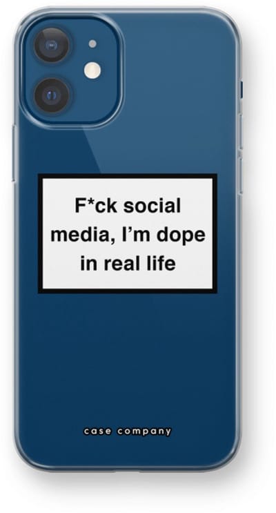 Case Company® - Hoesje geschikt voor iPhone 12 mini hoesje - I'm dope - Soft Cover Telefoonhoesje - Bescherming aan alle Kanten en Schermrand