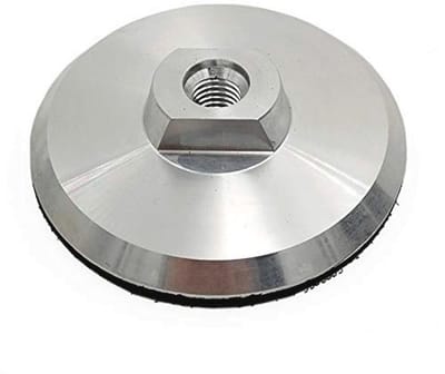 Aluminium Steunpad 100 mm met Haak en Gesp voor M14 Arbor