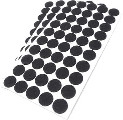 150 Zelfklevende Viltglijders - Meubel- en Vloerbescherming - Rond - Ø 22mm - Zwart