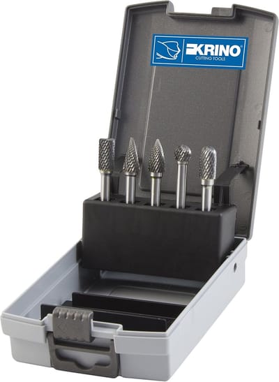 Freesset Hardmetaal - Metaal Frezen - Metaal Bewerken - 5-delig - 14.5x10x4cm