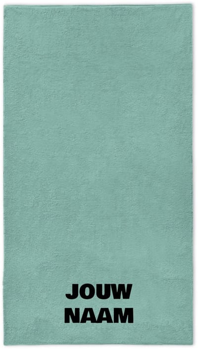 Strandlaken met naam stonegreen 100x200cm