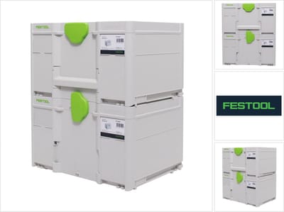 Festool Systainerset 2x SYS3 M 237 ( 2x 204843 ) 21,4 liter 396x296x237mm Gereedschapskoffer, koppelbaar
