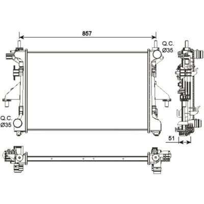 Radiator, motorkoeling NRF 54203