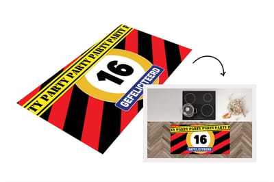 Keukenloper - Loper keuken - Jubileum - Sweet 16 - Feest - 120x60 cm - Keukenloper vinyl