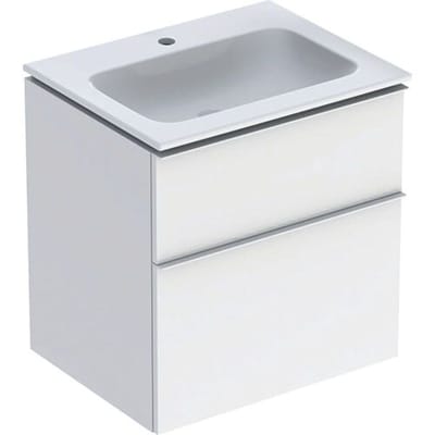 Geberit iCon Set furniture washbasin 60 cm narrow edge, with vanity unit, 2 drawers and sink connection 502.335.01.1