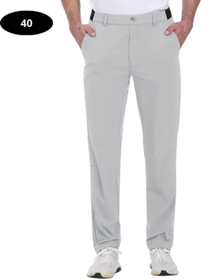 Bovista Golfbroek Heren - Golfkleding - Golfen - Golf Accessoires - Nette Pantalon - Lichtgrijs XXXL - Maat 56