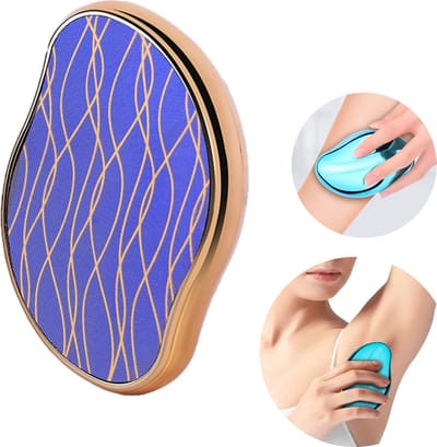 Crystal Hair Removal - Haarverwijderaar - Pijnloos - Scrubi - Ontharingspad - Kristalpad - voor vrouwen en mannen - LOUZIR
