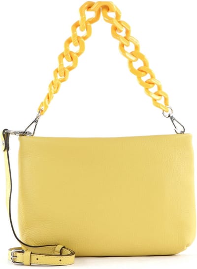 GIANNI CHIARINI Leren Schoudertas Avondtas Brenda Crossbody Bag Sunny Geel