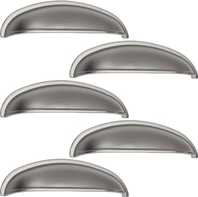 5 stuk Schelpgreep NICK roestvrij staal look mat BA 96 mm deurklink commode handgrepen door van SOTECH