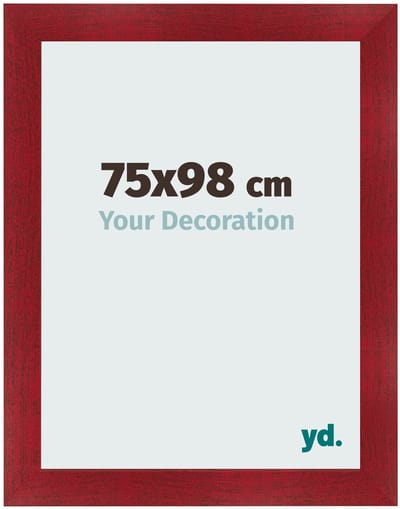 Your Decoration - Fotolijst 75x98 cm - MDF - Wijnrood Geveegd - Pisa