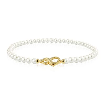 Luna-Pearls - 218.0287 - Ketting - Dames - 925er Zilver ve Roségouduld - Zoetwatercultuurparel - 45cm
