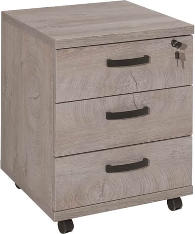 Ladeblok Erasmus Eiken - Met wielen - Met slot - Breedte 48 cm - Diepte 48 cm - Hoogte 59 cm
