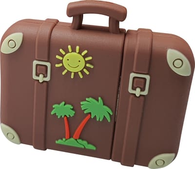 Ulticool USB stick reis travel koffer zon palmboom retro vintage 32GB - reizen gadget - accesoires - reis gadgets - reiskoffer