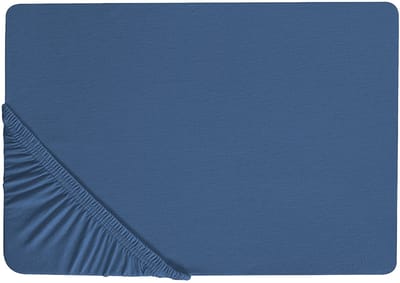 JANBU - Laken - Marineblauw - 90 x 200 cm - Katoen