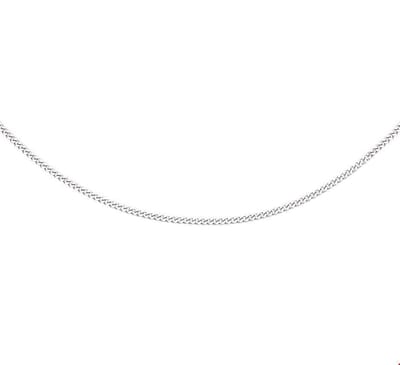Zilver Gerhodineerde Collier gourmet 1 1326717 38 cm