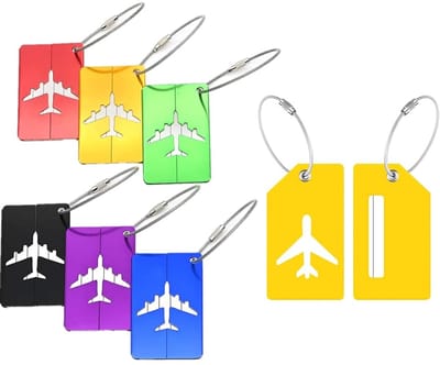 Dailygoods- Kofferhangers 6 Stuks - Bagagelabels voor Koffers - Waterdichte Silicone - Lichtgewicht - Reistassen - Aangename Reis