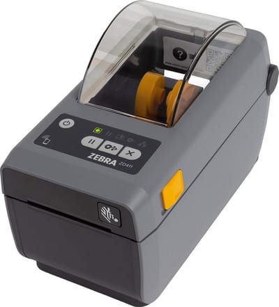 Zebra ZD411, 8 dots/mm (203 dpi), RTC, EPLII, ZPLII, USB, USB Host, BT (BLE), Ethernet