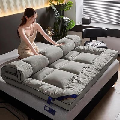 Opvouwbare Matras - Vloerbed - Ruimte Besparen - Ergonomisch Comfort - 10 cm Dik - Grijs