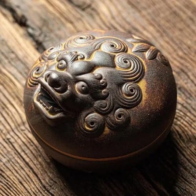Brûleurs d'encens rétro fabuleux en forme de bête sauvage, porte-encens en forme de dragon, encensoir en bois de santal, décoration d'intérieur, artisanat brown