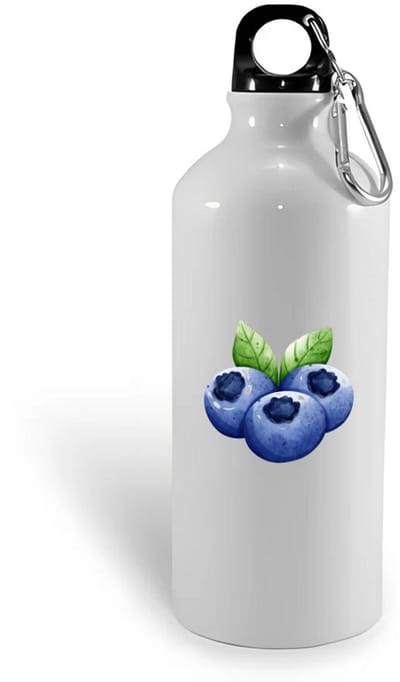 Hacebo® - Blauwe bessen waterfles - Fruitschaal - Fruit liefhebbers - Bosbes - blaadjesfruit - gezond eten - water fles - 400ML