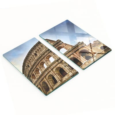 Glazen snijplanken met afbeelding van het Colosseum in Rome, 2x30x52 cm