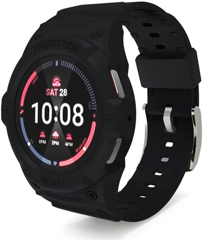 Bandje - met ingebouwde case - geschikt voor Samsung Galaxy Watch 7 (40 mm) - zwart