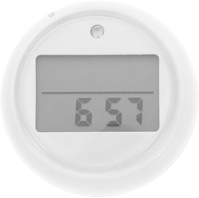 Zwembadthermometer Drijvend - Water Oppervlakte Meter - Temperatuur Meten - Automatisch Alarm Instelbaar - 4.2 x 4.2 cm - Wit