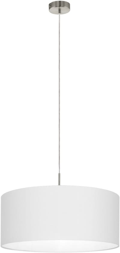 EGLO Pasteri - Hanglamp - 1 Lichts - Ø530mm. - Nikkel-Mat - Wit