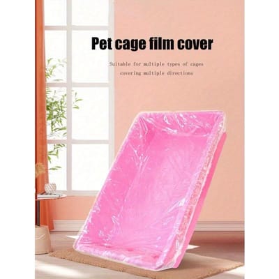 50 stuks Wegwerp Plastic Bodemfoliehoezen Voor Huisdier/Toiletmatjes, Vogel/Konijnenkooien, Kattenbakzakjes, En Hondentoilet Plasmatjes, Schoonmaakmatjes S wit
