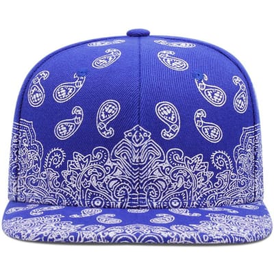 Herenmode Hip Hop Vintage Verstelbare Pet Cashewnoot Bloemenlabel Snapback Pet Unisex Buiten Zonneklep Cowboyhoed Adjustable blue