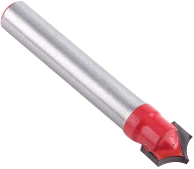 Allecto - Routeur - V-groef Frees - 6mm Tige - 8mm Snijdiameter - Precisie Gereedschap - Geschikt voor Houtbewerking - Engraving Tool