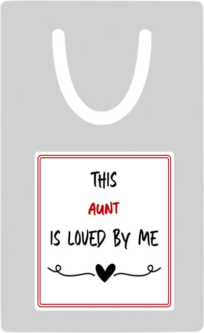 Hacebo® - this aunt is loved by me metalen boekenlegger - Tante - iemand die houdt van zijn tante - verjaardag - cadeautje voor tante - tante artikelen - kado - geschenk Bladwijzer boekenleggers - 7.6 cm x 5cm