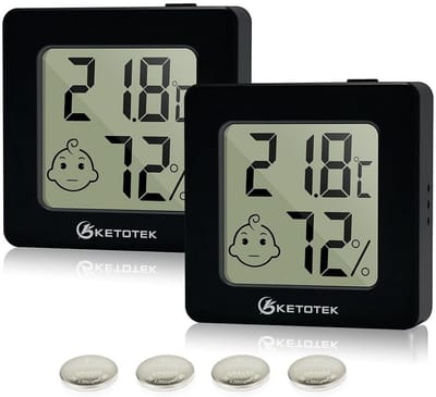 Digitale Mini Thermometer en Hygrometer voor Binnen - 2 Stuks