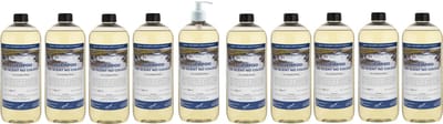Shampoo No Scent No Colour - 1 liter (transparant) - 10 stuks met witte pomp - Voordeelverpakking - Haarverzorging