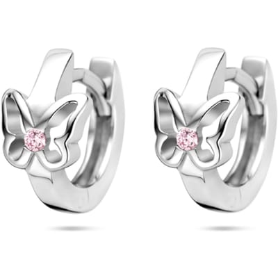 Zilver Gerhodineerd Klapoorringen Vlinder 10,5 Mm 1339913