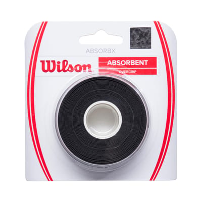 Wilson Absorbx Overgrip 3 stuks - Zwarte Tennis Sportgrip