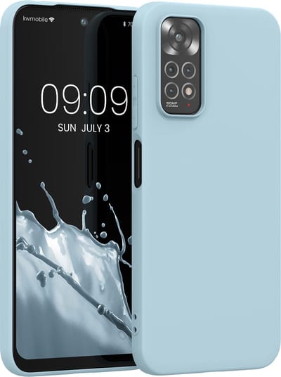kwmobile telefoonhoesje geschikt voor Xiaomi Redmi Note 11 / Note 11S - Hoesje voor smartphone - Back cover in mat lichtblauw
