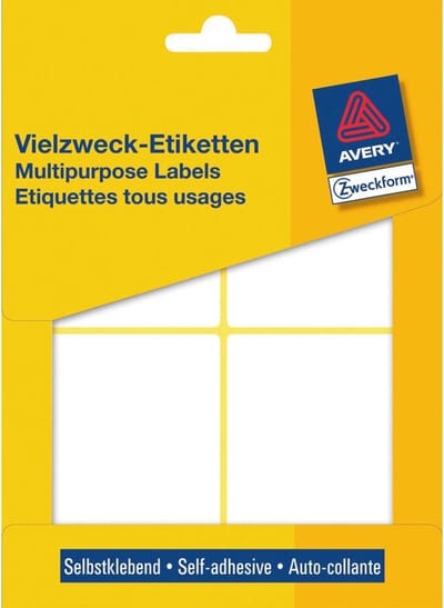 Huismerk Avery 3330 Handmatige Etiket 80x54mm Wit