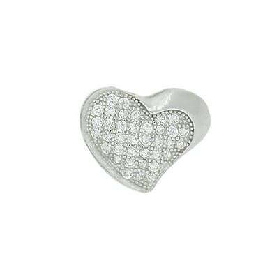 Blinx Jewels Zilveren Hanger Hartje Steentjes