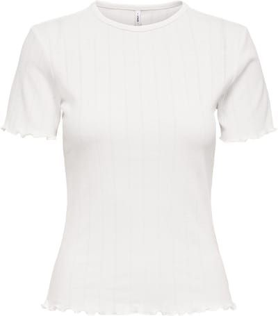 Only T-shirt Onltenna O-neck S/s Top Jrs Noos 15367557 Cloud Dancer Dames Maat - XS