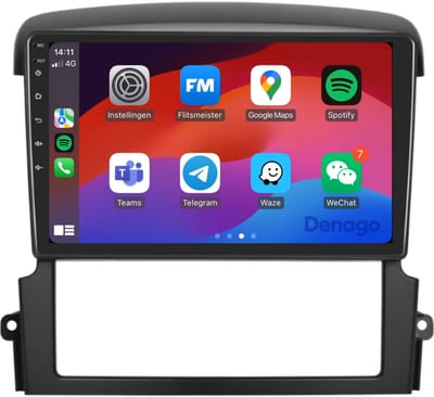 CarPlay autoradio geschikt voor Kia Sorento (2002 t/m 2009) | 9 inch | Android 13 | Draadloos Apple CarPlay & Android Auto | 2GB + 32GB | QuadCore processor | Denago DNG-A135 | 2025 model | 2002 2003 2004 2005 2006 2007 2008 2009 | Bluetooth & Wifi