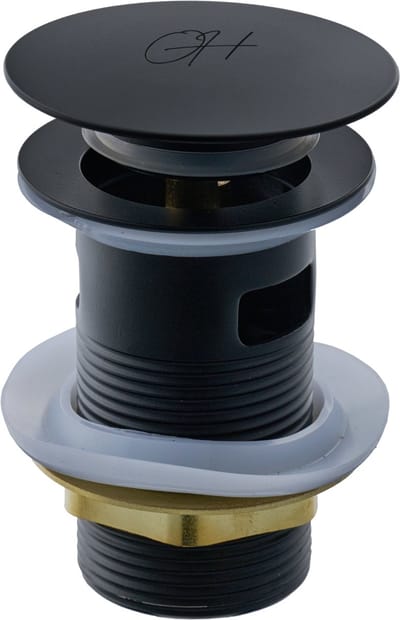 Ostiumhome® - Wastafel Afvoerplug - Pop-up Click Waste - Universeel - Mat Zwart - Flusso