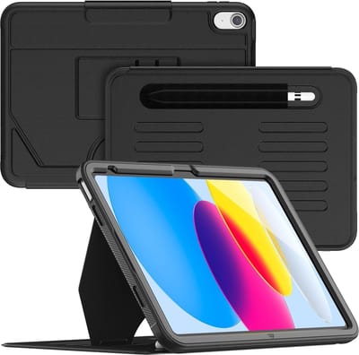 Tablet Hoes Geschikt Voor iPad A16 hoes 11th Generation 11 Inch 2025 - iPad 2022 10,9 10e Generatie Zwart - iPad 2022 hoes met Multi-Angle Magnetic Stand, Auto Sleep/Wake, Pencil Houder - Extra Stevig - Schokbestendig
