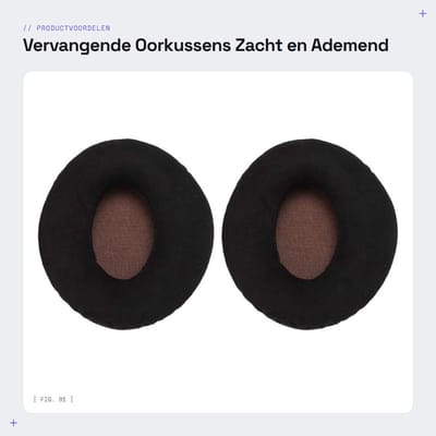 Dailygoods- Oorkussens Vervangend - Speciaal Ontworpen voor MOMENTUM ON-EAR - Katoen - Duurzaam - Flexibel - Eenvoudige Installatie - Hoofdtelefoon Kussens