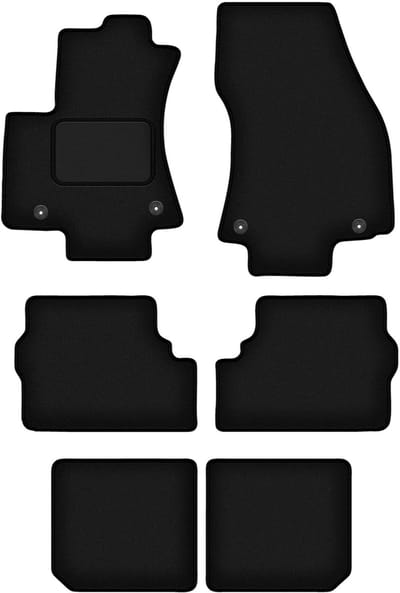 Wielganizator WLG-CARLUX Serie - Autovloermatten - Zwart - Perfecte Pasvorm