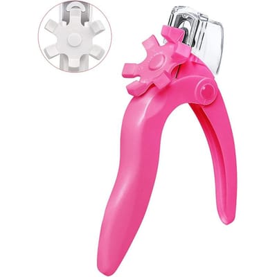U-vormige nagelknipper Acryl nepnagelschaar Nageltiprandknipper Trimmer Manicure met Maatbeker Nauwkeurig Knippen Nageltools
