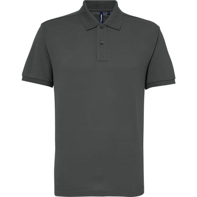 Asquith & Fox Heren Poloshirt met korte mouwen Prestatiemengsel (Houtskool)
