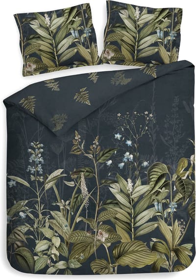 Heckettlane Holly Dekbedovertrek - Tweepersoons - Katoensatijn - 200x200-220cm - Blauw