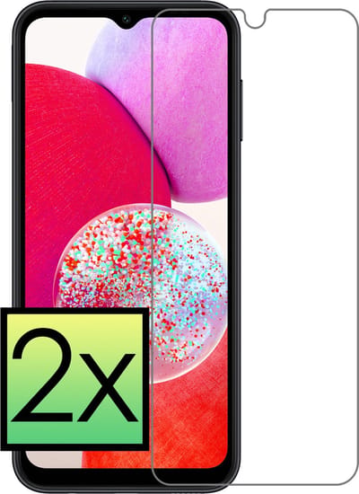 Screenprotector - 2 Stuks - Geschikt voor Samsung Galaxy A14 - Extra Sterk - Beschermglas - Gehard Glas - Tempered Glass - Screen Protector - Bescherm Cover