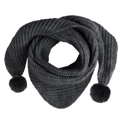 Baby's Only Driehoek sjaal met Pompon Cool - Antraciet - 3-36 mnd - 100% acryl - GOTS